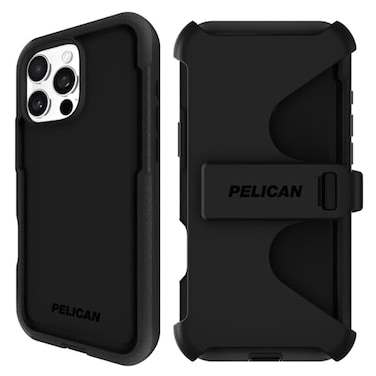 Pelican Voyager iPhone 16 Pro Max Case Compatible with MagSafe Rugged Phone Case w 18ft MilitaryGrade Drop Protection Heavy Duty Phone Cover wBelt Clip Holster for iPhone 16 Pro Max Black