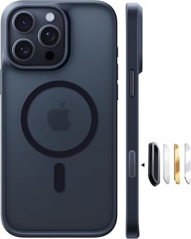 TORRAS Magnetic Shockproof for iPhone 16 Pro Max Case Fit for MagSafe MilitaryGrade Drop Tested Translucent Slim Protective for iPhone 16 Pro Max Case AntiFingerprint AntiScratch Black