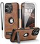 WTCASE Magnetic for iPhone 16 Pro Leather CaseBuiltin Invisible Stand Compatible with Magsafe Protective Slim Kickstand Phone Cover Compatible with iPhone 16 Pro 2024 63 Brown