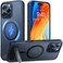 TORRAS for iPhone 16 Pro Max Case Translucent Black Strong Magnetic Seamless Stand Fit for MagSafe MilitaryGrade Drop Protection Sturdy Adjustable Builtin Kickstand Slim Matte Finish