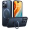 TORRAS Magnetic Ostand for iPhone 16 Pro Max Case Fit for MagSafeShockproof Military GradeBuilt in Kickstand Translucent Slim Magnetic Phone Case for iPhone 16 Pro Max 69 Black
