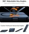 TORRAS Upgraded 360 Rotable Stand Magnetic Case for iPhone 16 Pro Max Case Full Camera Protection Fit for MagSafe16FT MilGrade Drop Protection for iPhone 16 Pro Max 69 Black Titanium