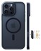 TORRAS for iPhone 16 Pro Case Translucent Matte Black Compatible with MagSafe Military Grade Drop Protection Stronger Magnetic Shockproof Airbag Camera Control Color Buttons Slim AntiScratch