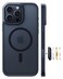 TORRAS for iPhone 16 Pro Case Translucent Matte Black Compatible with MagSafe Military Grade Drop Protection Stronger Magnetic Shockproof Airbag Camera Control Color Buttons Slim AntiScratch