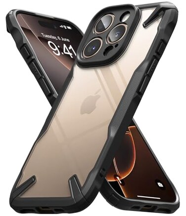 Ringke FusionX for iPhone 16 Pro Max Case Precise Cutouts for Camera Lenses Augmented Bumper Heavy Duty Shockproof Protective Cover Black