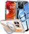 TORRAS Upgraded 360 Rotatable Magnetic Ring for iPhone 16 Pro Max Case Fit for MagSafe with Stand Ring Holder 16FT Mil Grade Shockproof Translucent for iPhone 16 Pro Max Phone Case Ostand Clear