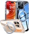 TORRAS Upgraded 360 Rotatable Magnetic Ring for iPhone 16 Pro Max Case Fit for MagSafe with Stand Ring Holder 16FT Mil Grade Shockproof Translucent for iPhone 16 Pro Max Phone Case Ostand Clear