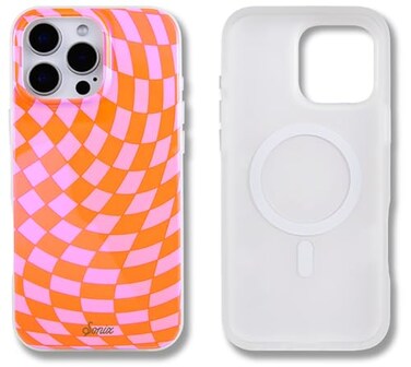 Sonix Case for iPhone 16 Pro Max Compatible with MagSafe 10ft Drop Tested Checkmate Pink