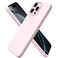 ORNARTO Compatible with iPhone 16 Pro Max Case 69 Slim Liquid Silicone 3 Layers Soft Gel Rubber Shockproof Protective Cover with AntiScratch Microfiber LiningChalk Pink
