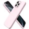 ORNARTO Compatible with iPhone 16 Pro Max Case 69 Slim Liquid Silicone 3 Layers Soft Gel Rubber Shockproof Protective Cover with AntiScratch Microfiber LiningChalk Pink
