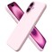 ORNARTO Compatible with iPhone 16 Case 61 Slim Liquid Silicone 3 Layers Full Covered Soft Gel Rubber Shockproof Phone Case Protective Cover with AntiScratch Microfiber LiningChalk Pink