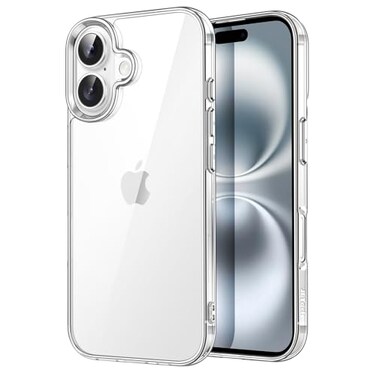 JETech Case for iPhone 16 61Inch NonYellowing Shockproof Phone Bumper Cover AntiScratch Clear Back Clear