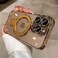 ZinLyuen Magnetic Ring Case for iPhone 16 Pro Max Case Kickstand Compatible with MagSafe Builtin Camera Lens Protector Shockproof Phone Case for iPhone 16 ProMax 69 Clear Gold
