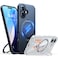 TORRAS 360 Spin Magnetic Stand for iPhone 16 Case 61 inch Compatible with Magsafe 12FT Military Grade Protection Shockproof Slim Case for iPhone 16 Phone Case with Kickstand Ring Holder Black
