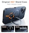 TORRAS 360 Spin Magnetic Stand for iPhone 16 Case 61 inch Compatible with Magsafe 12FT Military Grade Protection Shockproof Slim Case for iPhone 16 Phone Case with Kickstand Ring Holder Black
