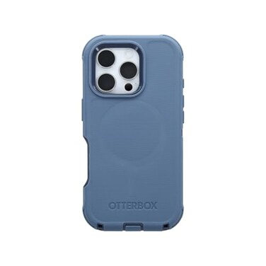 OtterBox iPhone 16 Pro Defender Series Case Baby Blue Jeans Tough Rugged Durable iPhone Case Snaps on MagSafe MultiLayer Impact Absorbing iPhone Case