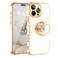 Fingic for iPhone 16 Pro Max CaseNOT FIT for iPhone 1616 Pro16 Plus360Rotatable Ring HolderMagnetic Car Mount Shiny Plating Gold Slim Soft TPU Bumper AntiScratch Case for Girls BoysWhite