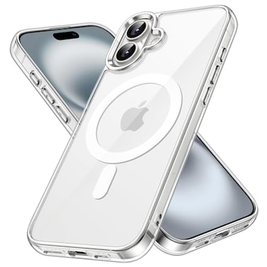 JETech Magnetic Case for iPhone 16 61Inch Compatible with MagSafe Shockproof Phone Bumper Cover AntiScratch Clear Back Clear