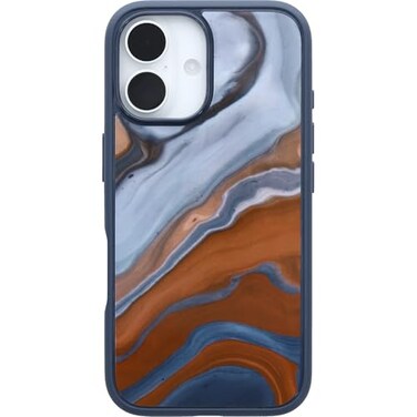 OtterBox iPhone 16 Symmetry Series Case High Desert Marble UltraThin Sleek iPhone Case Protective iPhone Case with Blue Gray Brown Marble Design