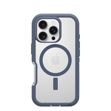 OtterBox iPhone 16 Pro Defender Series XT Clear Case Baby Blue Clear Tough Rugged Durable iPhone Case Snaps on MagSafe PressureFitted DualLayer iPhone Case