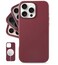 LONLI Classic for iPhone 16 Pro Max Leather Case European Genuine Vele Leather Phone Case Smoothen and Soften Over Time Compatible with Magsafe Wine