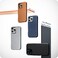 LONLI Classic Leather Phone Case for iPhone 16 Pro Max Brown European Genuine Vele Leather Smoothen and Soften Over Time Compatible with Magsafe