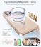 TORRAS Crystal Clear for iPhone 16 Pro Case Magnetic StandCompatible with MagSafeFlexible Stable StandMilGrade Protection Transparent Slim AntiYellowing AntiScratch Ring Kickstand 63 Ostand