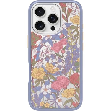 OtterBox iPhone 16 Pro Symmetry Series Clear Case Floral Purple UltraThin Sleek iPhone Case Floral iPhone Case