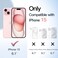 JETech Magnetic Case for iPhone 15 61Inch Compatible with MagSafe Shockproof Phone Bumper Cover Solid Color Matte TPU Frame AntiScratch Clear Back Pink