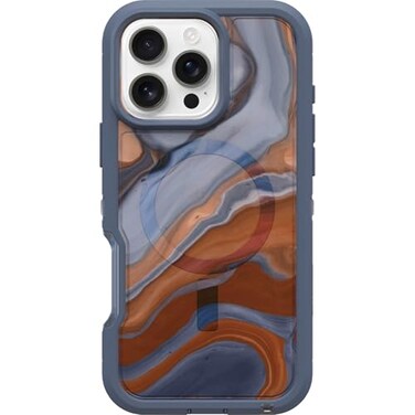 OtterBox iPhone 16 Pro Max Defender Series XT Clear Case High Desert Marble Tough Rugged Durable iPhone Case Snaps on MagSafe PressureFitted DualLayer iPhone Case