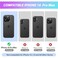 MILPROX Compatible with iPhone 16 Pro Max Case with Screen Protector Compatible with MagSafe Magnetic Clear Trasparent Design Non Yellowing Anti Slip All PC Protective Phone Cover Pink
