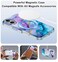Lamcase for iPhone 16 Plus Case with Magnetic Invisible Ring Stand Compatible with MagSafe Full Body Rugged Slim Women Men Girl Shockproof Marble Pattern Design Case PurpleBlue