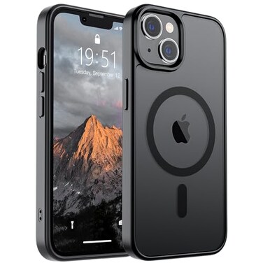 SUPFINE Magnetic for iPhone 14 Case iPhone 13 Case Compatible with MagSafeMilitary Grade Drop Protection Translucent Matte Shockproof Phone CoverBlack