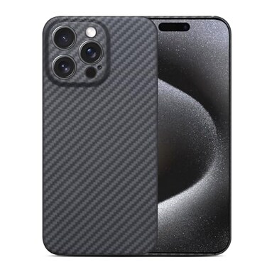 GIMENOHIG Ultra Thin Aramid Carbon Fiber Case for Apple iPhone 16 pro Camera Full Cover Protection Black