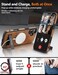 WTCASE Magnetic for iPhone 16 Leather CaseBuiltin Invisible Stand Compatible with Magsafe Protective Slim Kickstand Phone Cover Compatible with iPhone 16 2024 61 Brown