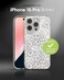 ZAGG Milan Snap Case for iPhone 16 Pro Floral Design on Clear Base MagSafe Wireless Charging Compatible 13ft Drop Protection EcoFriendly Materials Graphene Reinforced White Floral