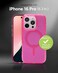ZAGG Milan Snap Case for iPhone 16 Pro Pink Glitter MagSafe Compatible 13ft Drop Protection Recycled Materials Slim Stylish Design
