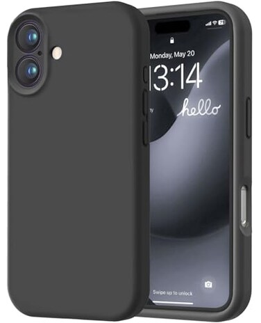 LOVE 3000 Designed for iPhone 16 Case Premium Silicone with Soft AntiScratch Microfiber Lining Shockproof Protective Phone Case for Men Women Girls 61 Black