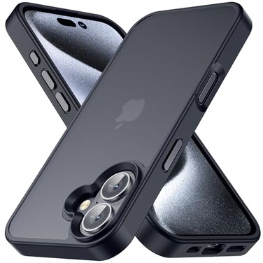 Yriklso for iPhone 16 Case Shockproof for iPhone 16 Phone Case Military Grade Drop Protection Protective Hard Back Slim Cover Black