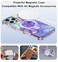 Lamcase for iPhone 16 Pro Case with Magnetic Invisible Ring Stand Compatible with MagSafe Full Body Rugged Slim Women Men Girl Shockproof Marble Pattern Design Case Violet