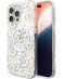 ZAGG Milan Snap Case for iPhone 16 Pro Max Floral Design on Clear Base MagSafe Wireless Charging Compatible 13ft Drop Protection EcoFriendly Materials Graphene Reinforced White Floral