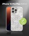 ZAGG Milan Snap Case for iPhone 16 Pro Max Floral Design on Clear Base MagSafe Wireless Charging Compatible 13ft Drop Protection EcoFriendly Materials Graphene Reinforced White Floral