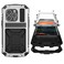 Simicoo Compatible with iPhone 16 Pro Max Metal Case with Screen Protector Camera Protector Military Rugged Heavy Duty Shockproof Case with Metal Kickstand Full Body Tough Dustproof Case Sliver