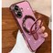 ZinLyuen Magnetic Case for iPhone 16 Plus Case Stand Ring Holder Compatible with MagSafe Builtin Camera Lens Protector Shockproof Phone Case for iPhone 16 Plus 67 Pink