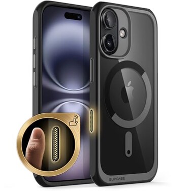 SUPCASE for iPhone 16 Case with Camera Control Capture Button Unicorn Beetle Mag Compatible with MagSafe Slim Shockproof Protective Magnetic Phone Case for iPhone 16 61 2024 Black
