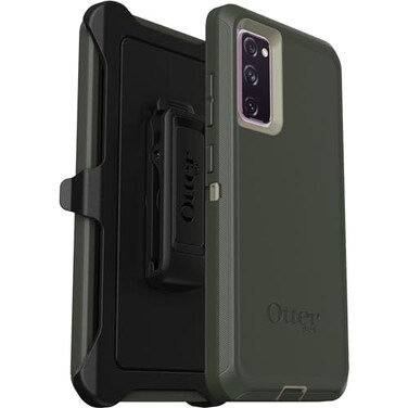 OtterBox Galaxy S20 FE 5G Only Defender Series Case Lichen The Trek Green Rugged Durable with Port Protection Holster Clip Included NonRetail Packaging