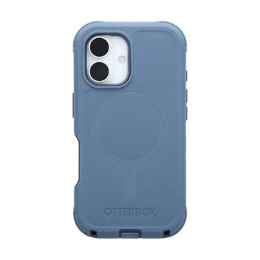 OtterBox iPhone 16 Defender Series Case Baby Blue Jeans Tough Rugged Durable iPhone Case Snaps on MagSafe MultiLayer Impact Absorbing iPhone Case