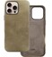 Le Pelle Handcrafted Premium Italian Leather Case for iPhone 16 Pro Max Compatible with Magsafe TwoTone Effect with Unique Patina Over Time Sand Dune