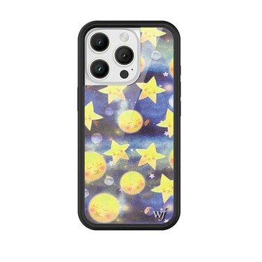 Wildflower Cases Compatible with iPhone 16 Pro Protective Black Bumper 65ft Drop Test Women Owned Small Business Sky Moon Galaxy Night Star Aesthetic Celestial Dreaming