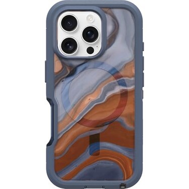 OtterBox iPhone 16 Pro Defender Series XT Clear Case High Desert Marble Tough Rugged Durable iPhone Case Snaps on MagSafe PressureFitted DualLayer iPhone Case